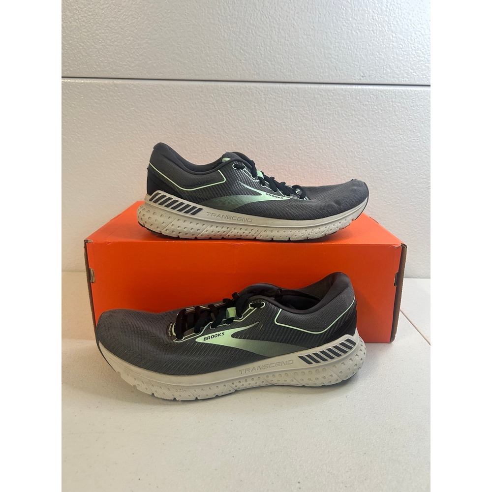 Brooks Transcend 7 Gray Mint Mens Size 10 #2988